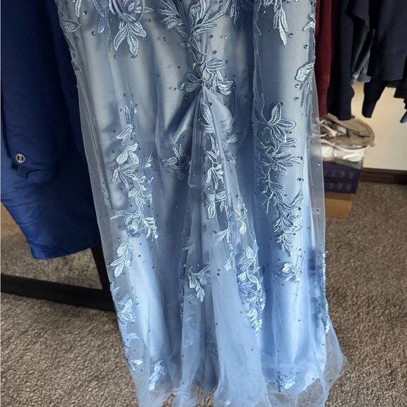 Faviana Light Blue Strapless Dress - Picture 6 of 8